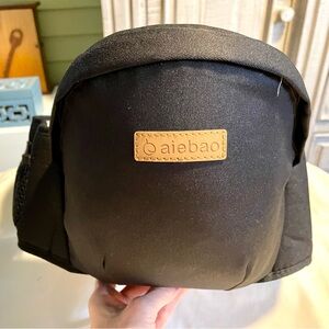 *NWOB**AIEBAO Baby Hip Seat Carrier/Waist Seat w/Adjustable Strap/Pocket -Black